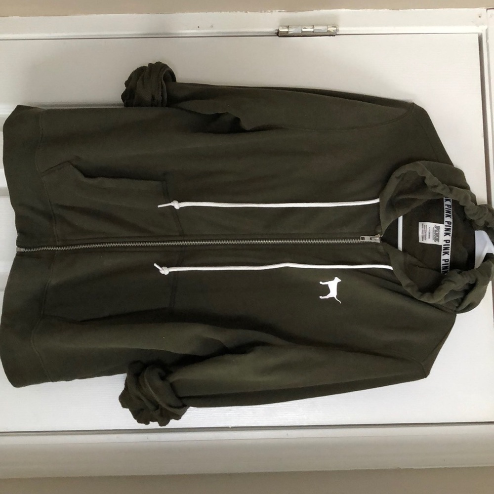 VS PINK GREEN LONG SLEEVE JACKET